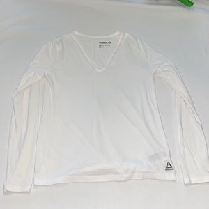 REEBOK White Long Sleeve Shirt. Size XS
